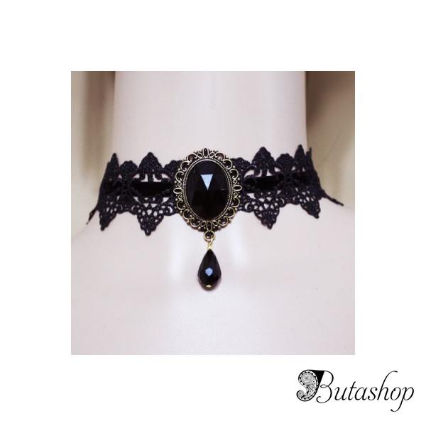 Готическое ожерелье черного цвета - www.butashop.com