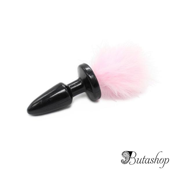 Анальная пробка с пушистым фиолетовым хвостом - www.butashop.com