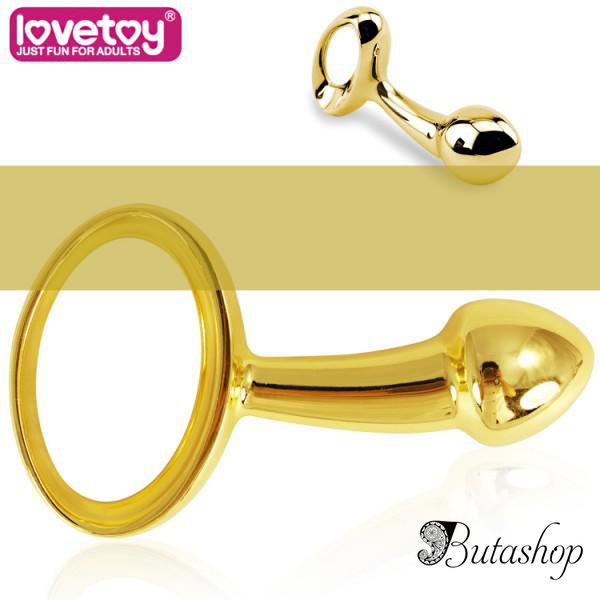 Роскошная анальная пробка золото - www.butashop.com