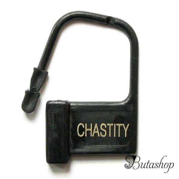 Замки пластиковые для поясов верности, черные с номерами CHASTITY, 10 штук - www.butashop.com
