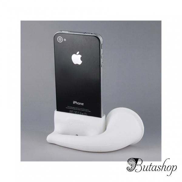 РАСПРОДАЖА! Cute Horn Stand Speaker Amplifier for Apple iPhone 4G (White) - www.butashop.com