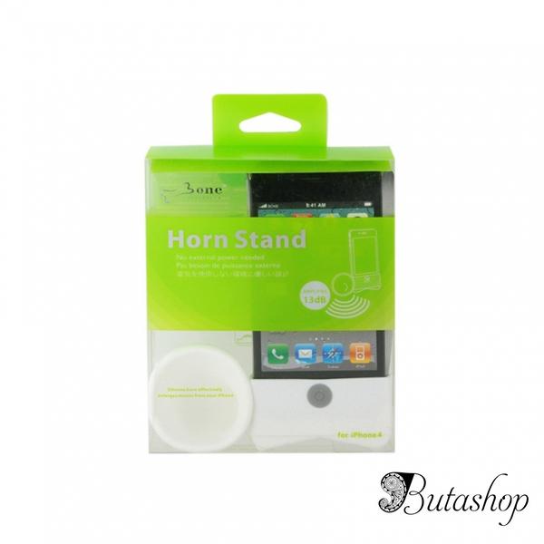 РАСПРОДАЖА! Cute Horn Stand Speaker Amplifier for Apple iPhone 4G (White) - www.butashop.com