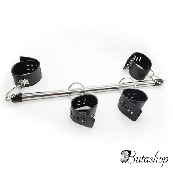 Черный надежный кожаный бондаж - www.butashop.com