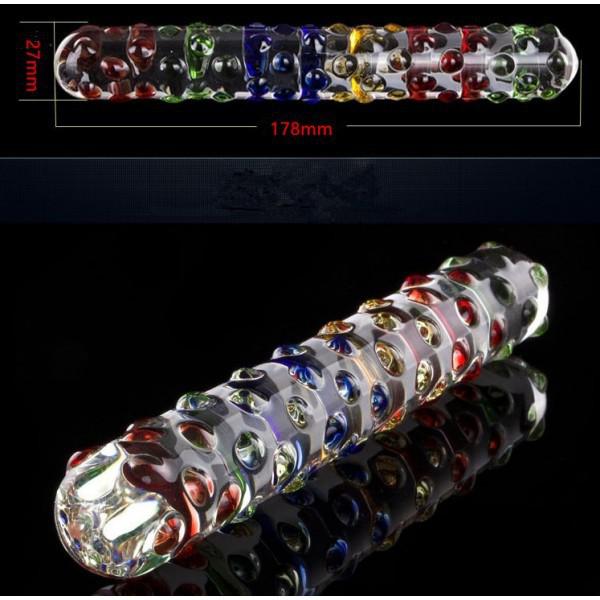 Фалоимитатор двухсторонний стекло - www.butashop.com