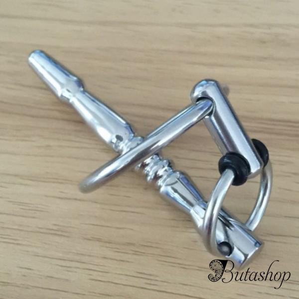 Катетер для пениса с кольцом серебристого цвета - www.butashop.com