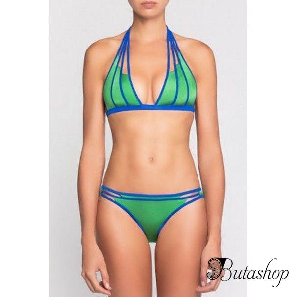 Раздельный зеленый купальник-бикини - www.butashop.com