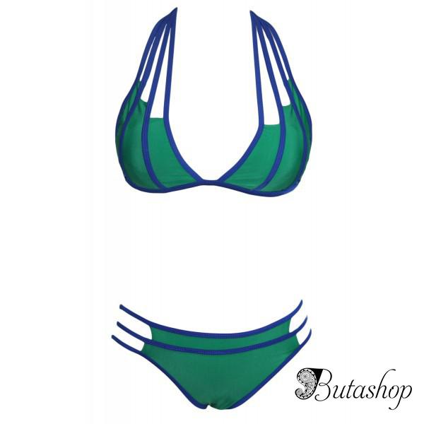 Раздельный зеленый купальник-бикини - www.butashop.com
