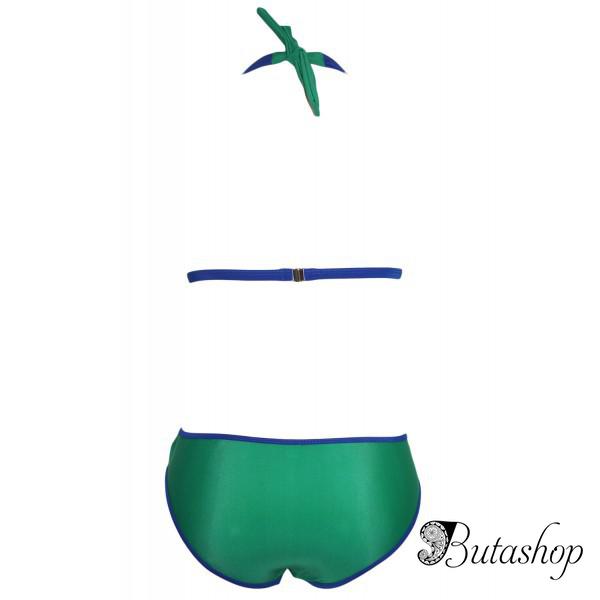 Раздельный зеленый купальник-бикини - www.butashop.com