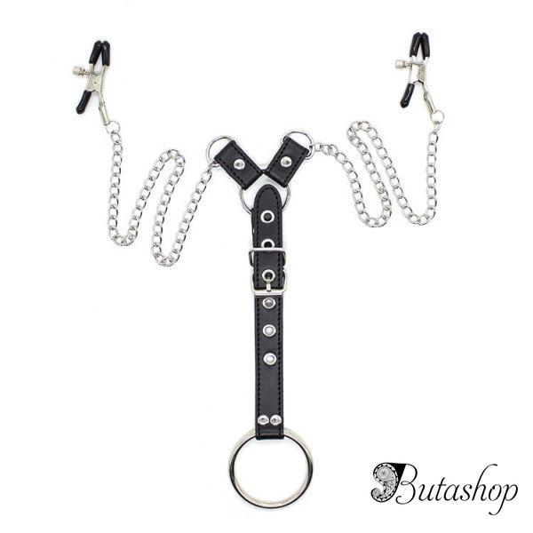 Зажимы для сосков с кольцом на пенис - www.butashop.com