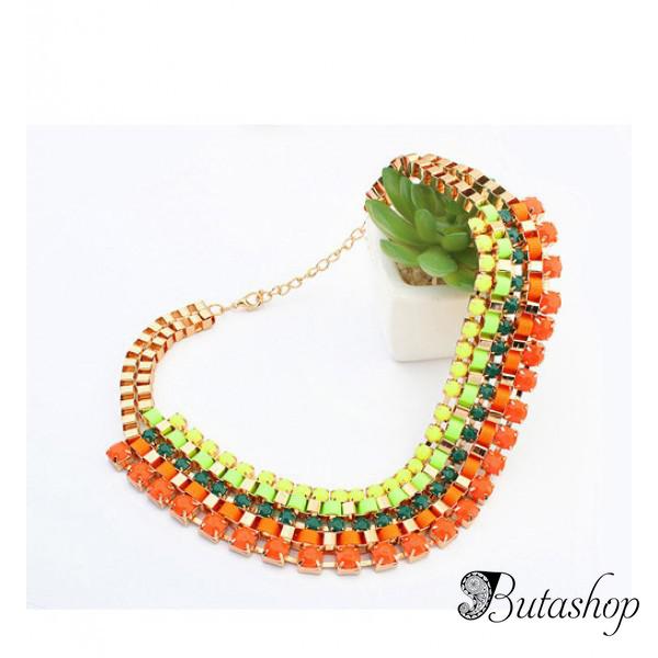 РАСПРОДАЖА! Разноцветное ожерелье - www.butashop.com