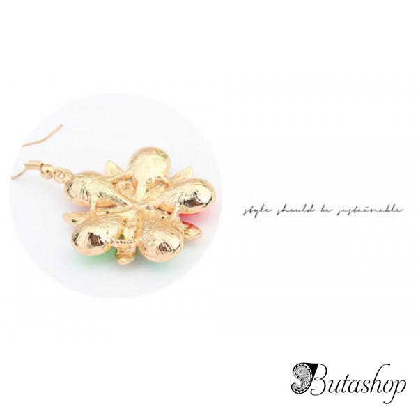 РАСПРОДАЖА! Яркие серьги с лепестками - www.butashop.com