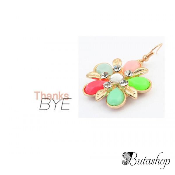 РАСПРОДАЖА! Яркие серьги с лепестками - www.butashop.com