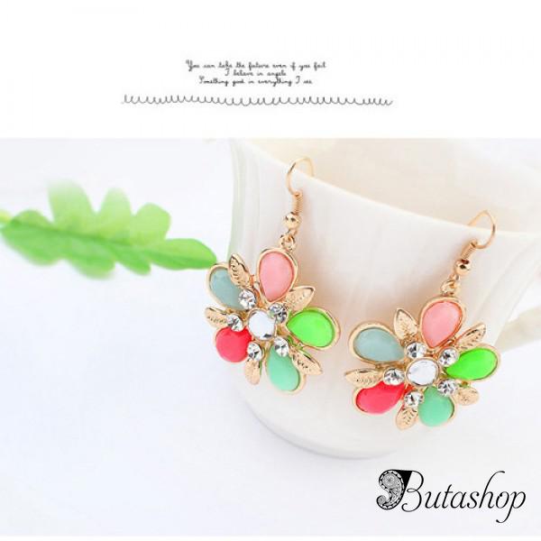 РАСПРОДАЖА! Яркие серьги с лепестками - www.butashop.com