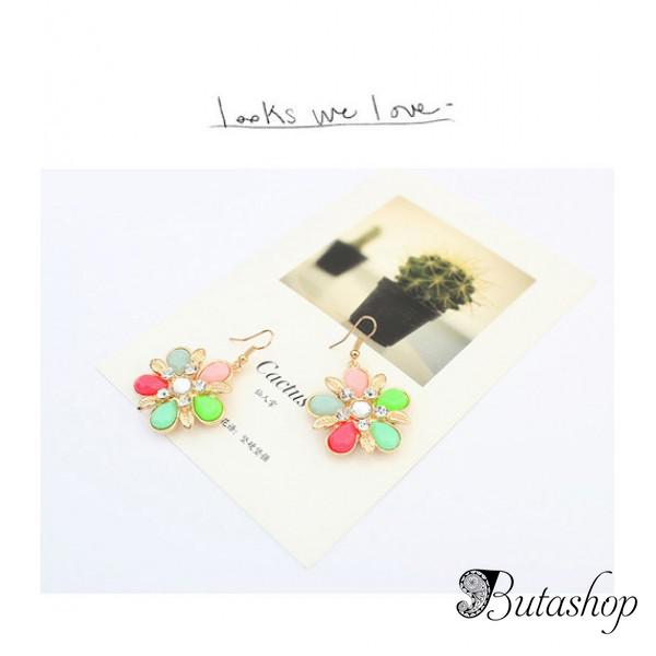РАСПРОДАЖА! Яркие серьги с лепестками - www.butashop.com