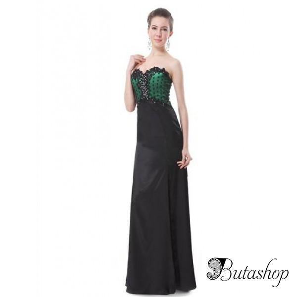 РАСПРОДАЖА! Облегающее платье без бретель с гороховым принтом - www.butashop.com