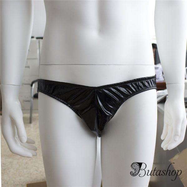 Черные мужские трусы из винила - www.butashop.com