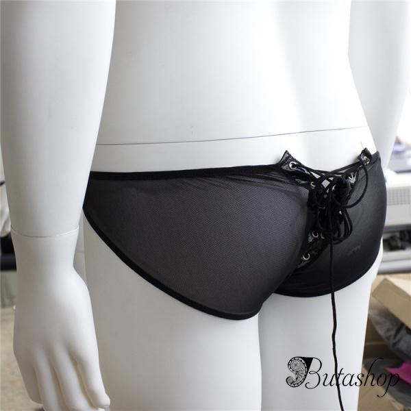 Черные мужские трусы из винила - www.butashop.com