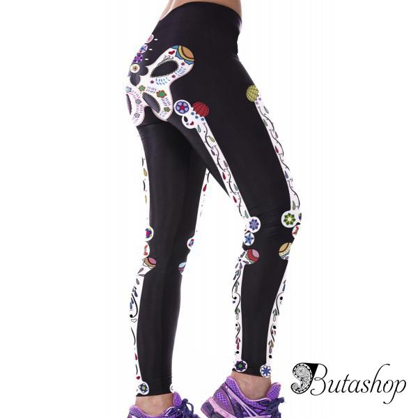 Леггинсы со стильным необычным принтом - www.butashop.com