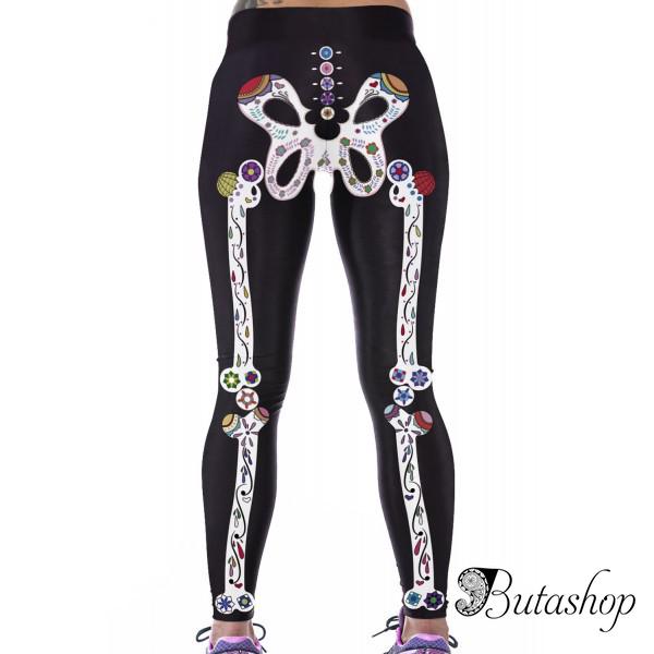 Леггинсы со стильным необычным принтом - www.butashop.com
