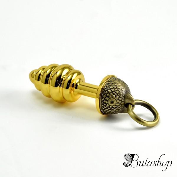 Анальная пробкаа золотистая - www.butashop.com