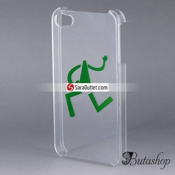 РАСПРОДАЖА! Durable Plastic Skin Case for iPhone 4 (Transparent) - www.butashop.com
