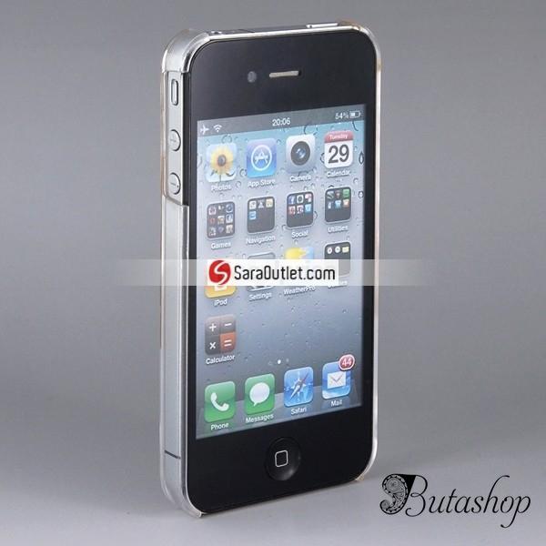 РАСПРОДАЖА! Durable Plastic Skin Case for iPhone 4 (Transparent) - www.butashop.com
