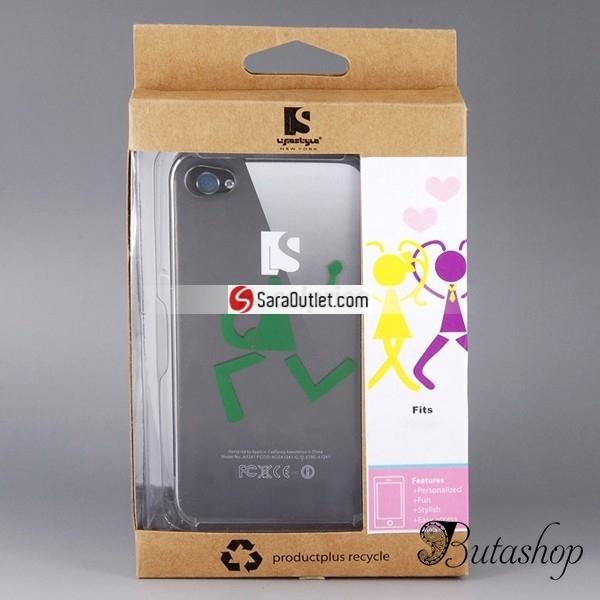 РАСПРОДАЖА! Durable Plastic Skin Case for iPhone 4 (Transparent) - www.butashop.com