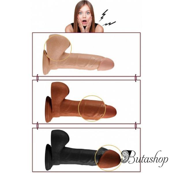 Реалистичный вибратор Real Extreme Vibrating Dildo, черный - www.butashop.com