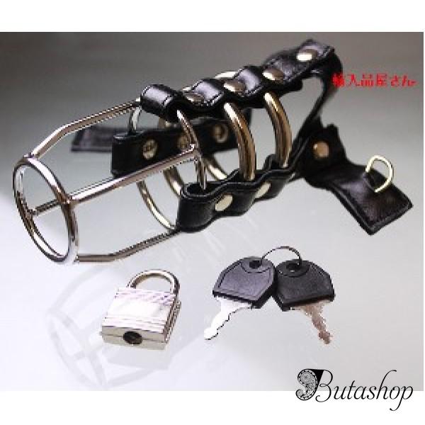Длиный кожаный фиксатор на пенис - www.butashop.com