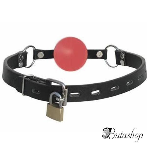 Кожаный кляп с шариком - www.butashop.com