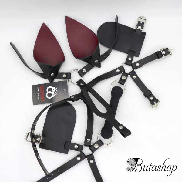 Фетиш маска кролика, кожаная маска PlayBoy - www.butashop.com
