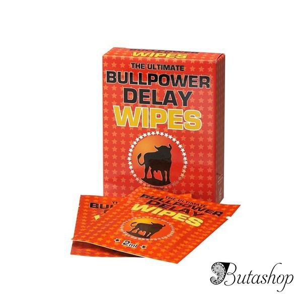 Салфетки для задержки эякуляции Bull Power Wipes 6 шт. по 2 мл. - www.butashop.com