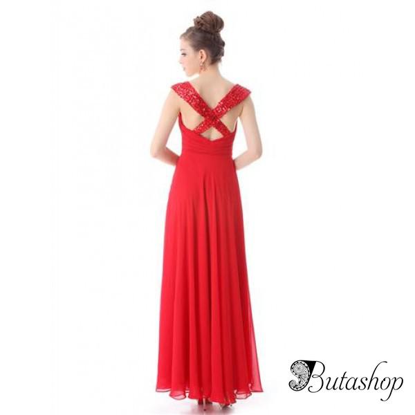 РАСПРОДАЖА! Элегантное платье с мерцающими стразами - www.butashop.com
