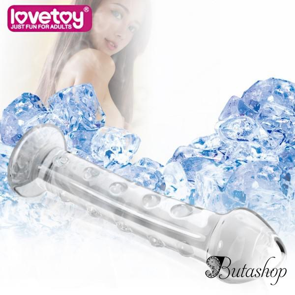 Стеклянный фаллоимитатор Романс, прозрачный - www.butashop.com