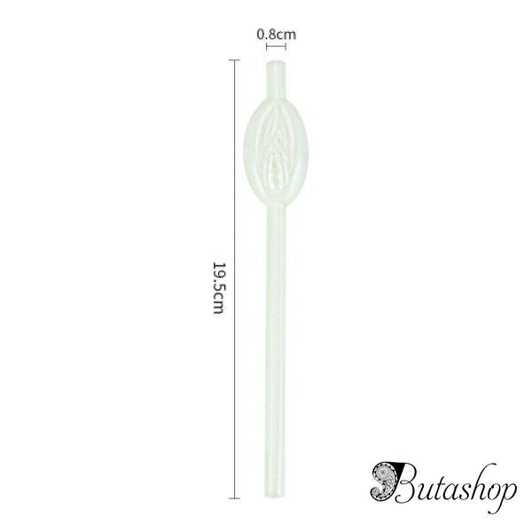 Glow in the Dark Pussy Straws – Pack of 9 - www.butashop.com