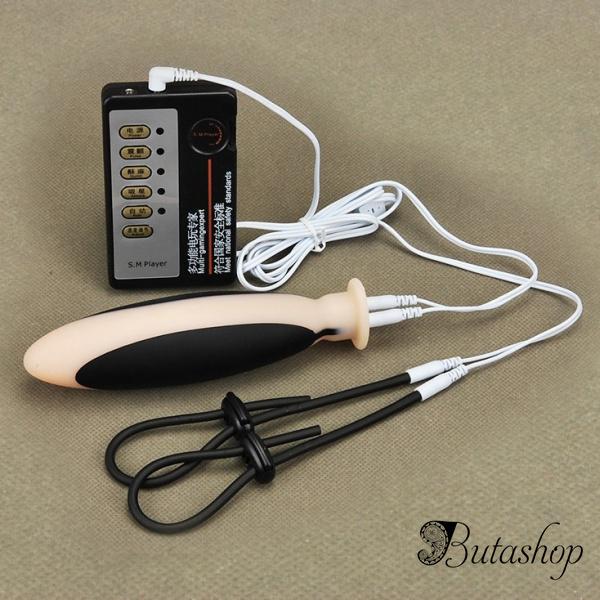 Электро секс кольцо для пениса + большая силиконовая пробка - www.butashop.com