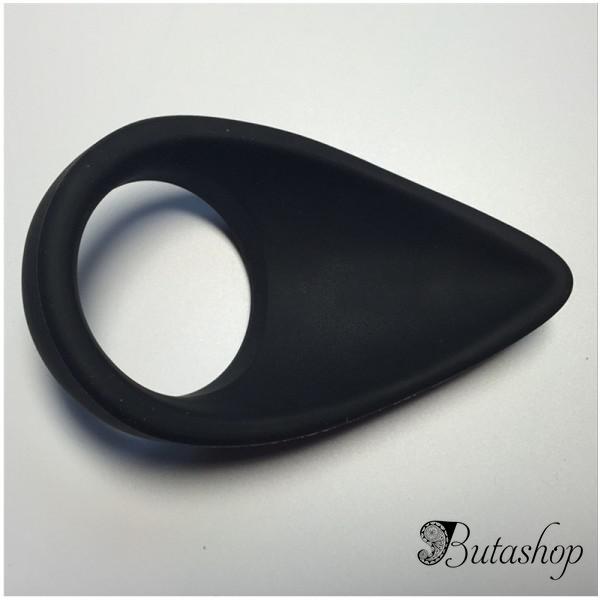 Силиконовый фиксатор на пенис черного цвета - www.butashop.com