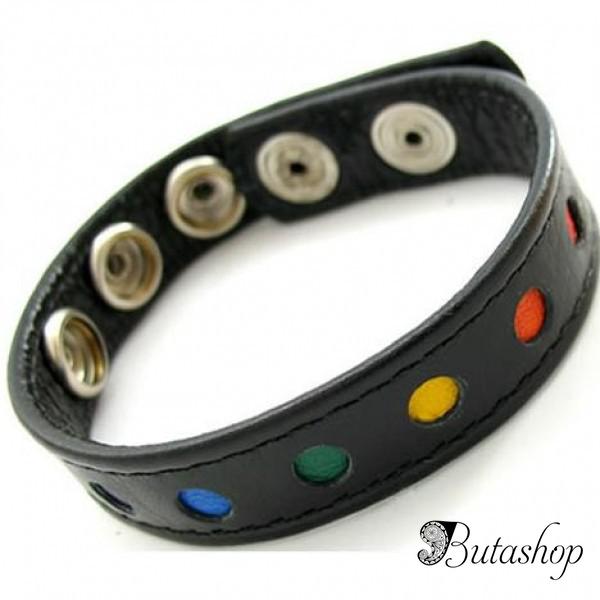 Кожаный фиксатор - Радуга - www.butashop.com