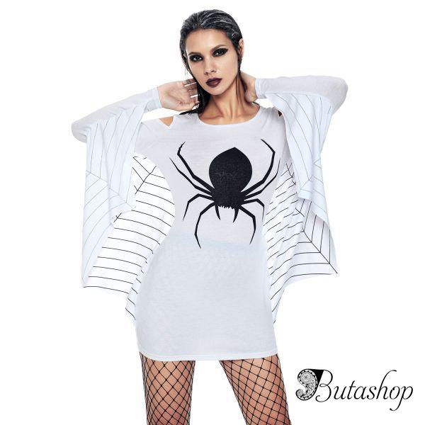 белое карнавальное платье-паука из джерси - www.butashop.com