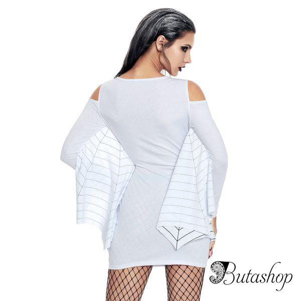 белое карнавальное платье-паука из джерси - www.butashop.com