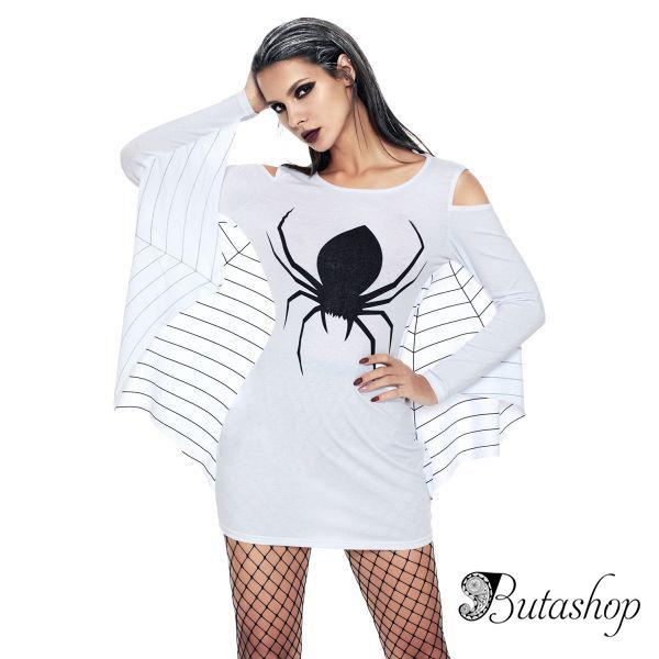 белое карнавальное платье-паука из джерси - www.butashop.com
