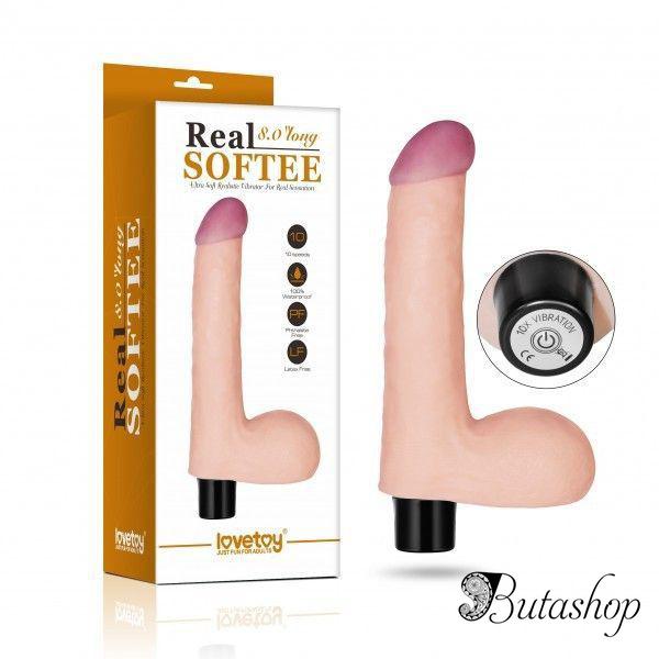 Реалистичный вибратор с мошонкой Real Softee 20,3 - www.butashop.com