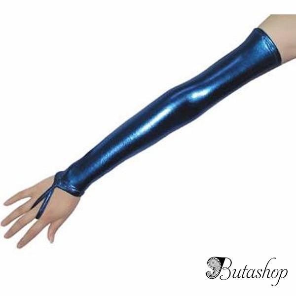 РАСПРОДАЖА! Синие длинные виниловые перчатки - www.butashop.com
