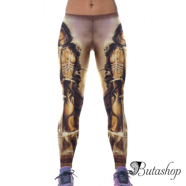 Леггинсы с принтом Barbarian Princess - www.butashop.com