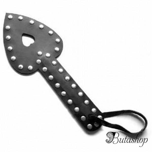 Черная шлепалка Сердце - www.butashop.com