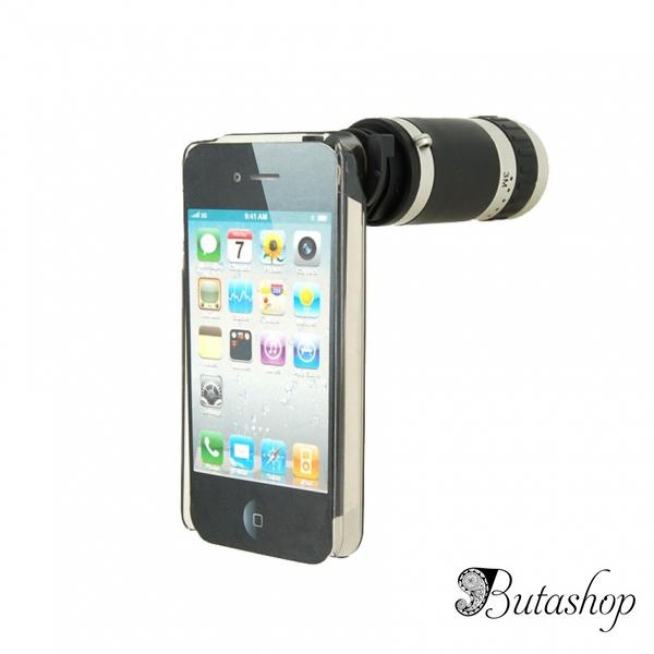 РАСПРОДАЖА! 6X Zoom Mobile Phone Telescope for iPhone4 (Black) - www.butashop.com