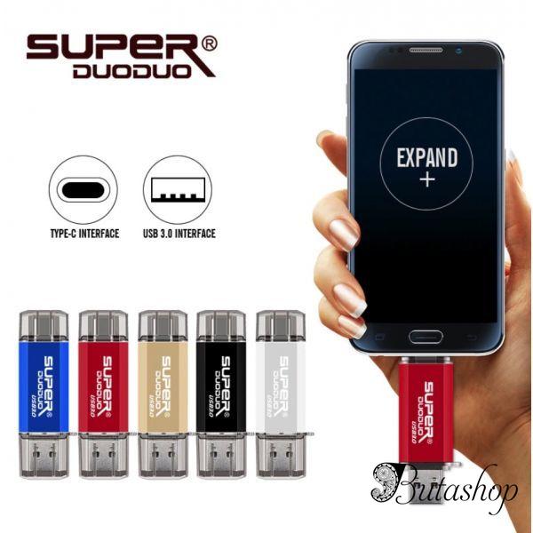 флеш накопитель flash drive usb 3.0 128gb type-c micro-usb - www.butashop.com