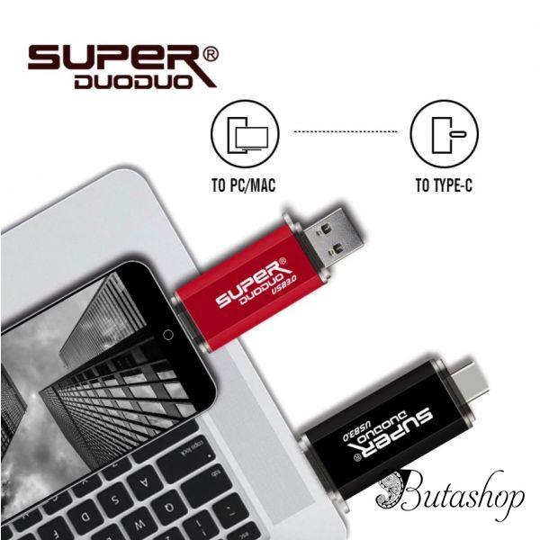 флеш накопитель flash drive usb 3.0 128gb type-c micro-usb - www.butashop.com