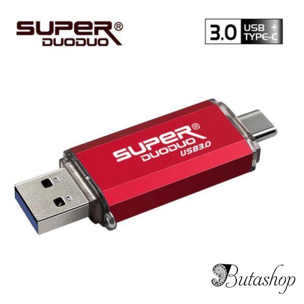 флеш накопитель flash drive usb 3.0 128gb type-c micro-usb - www.butashop.com