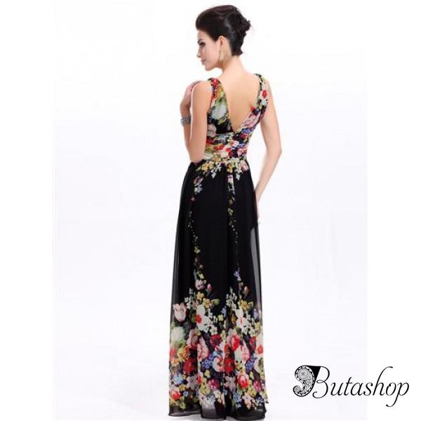 РАСПРОДАЖА! Черное платье с ярким принтом - www.butashop.com